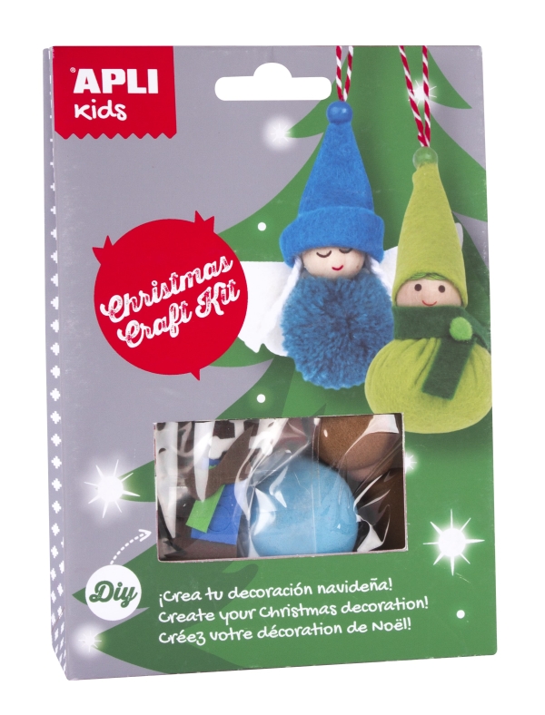 Kit de loisir créatif de Noël APLI Kids 14950S - Créer décoration Figurine à suspendre pour enfants