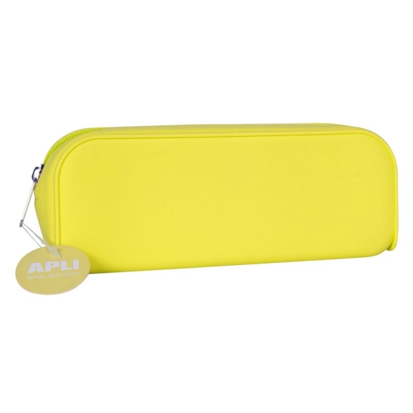 Trousse en Silicone Apli 16300 Soft Fluor - Dimensions 185x75x55mm Couleur Aléatoire pour École