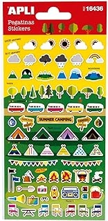 Stickers APLI - Summer Camping pour décoration et loisirs créatifs