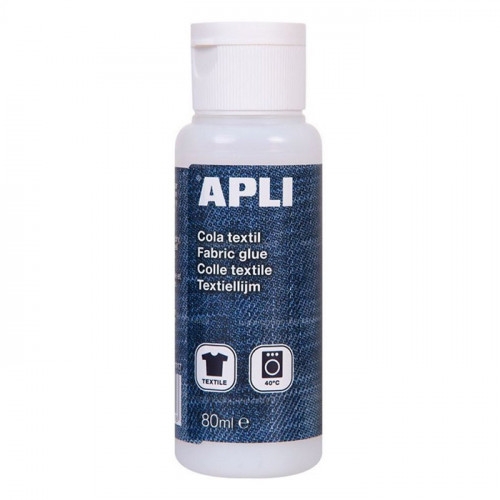 APLI Colle Tissus Textiles 80ml - Adhérence forte pour textiles