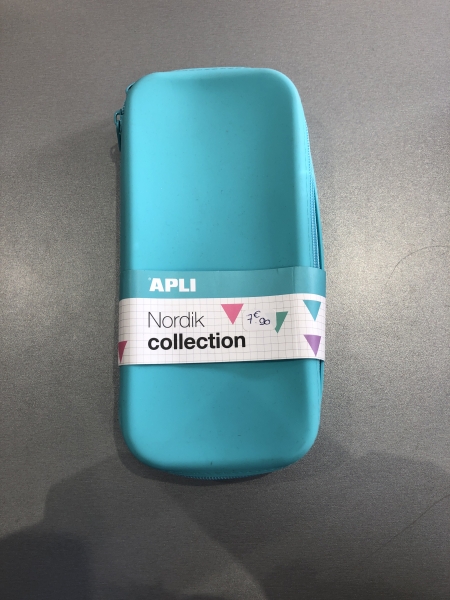 Trousse scolaire Apli - Rectangulaire en silicone couleurs pastel pour fournitures scolaires