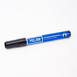Feutre permanent rond noir Milan - Pointe fine 0.5 mm pour écriture sur papier, carton, plastique