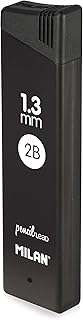 Mines Graphite MILAN 1,3 mm 2B - Lot de 12 Recharges pour Porte-Mine Compatible Écriture et Dessin
