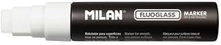 Marqueur blanc effet craie MILAN - Pointe plate 8-15 mm pour tableau et vitrine