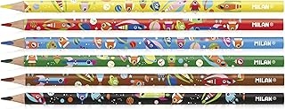 Crayons de couleur Super Heroes Space - Trousse de 6 crayons - Pour dessin et coloriage