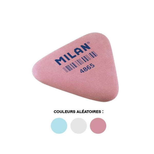 Gomme en caoutchouc triangulaire Milan - Forme ergonomique pour dessin et écriture