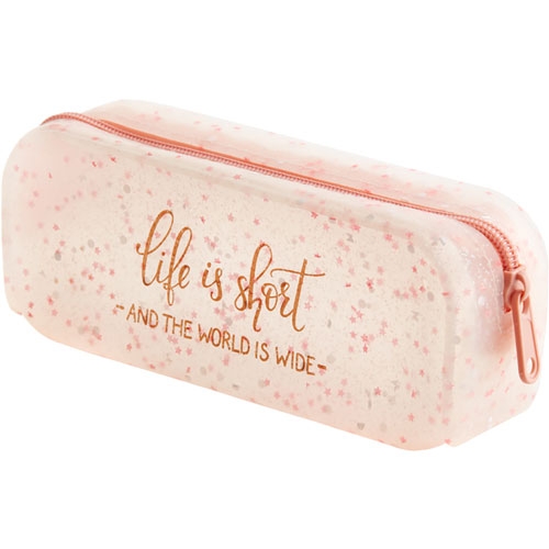 Trousse Miquelrius MELLOW - Silicone Rose, Rangement Stylos et Accessoires pour École ou Bureau