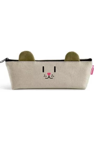 Trousse Miquelrius - Kaki, Fermeture Éclair, Compartiment Unique - Pour École et Bureau