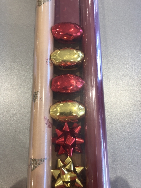 Pack papier cadeau + étiquettes + noeuds - 200x70cm pour emballage cadeaux, fêtes et occasions spéciales