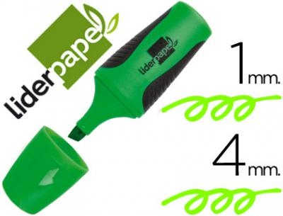Surligneur Liderpapel mini fluorescente vert - marqueur pour écriture et colorisation artistique