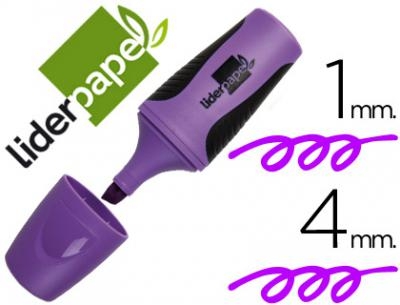 Surligneur Liderpapel mini fluorescente violet - marqueur pour écriture et colorisation artistique