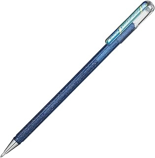 Stylo roller Pentel DualMetallic - Encre gel Bleu + Vert Métallique Pointe 1mm pour écriture créative