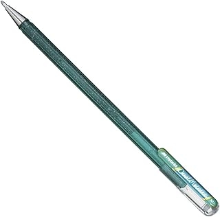 Stylo roller Pentel DualMetallic - Encre gel Vert + Bleu Métallique Pointe 1mm pour écriture créative