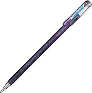 Stylo roller Pentel DualMetallic - Encre gel Violet + Bleu Métallique Pointe 1mm pour écriture créative