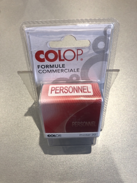 Tampon Encreur COLOP Formule Commerciale PERSONNEL- 38x14mm - Pour Bureau et Administratif
