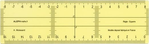 Règle-Équerre ALEPH Petit Modèle 16cm - Outil de Mesure et Traçage pour École et Bureau
