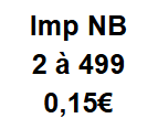 Impression ou copie Noir et Blanc - 2 à 499 pages