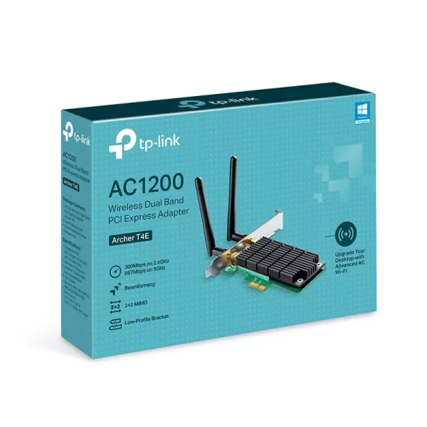 Carte PCI Wi-Fi TP-LINK Archer T4E - AC1200 Dual Band Adaptateur Réseau pour Ordinateur