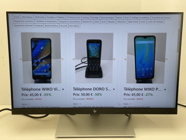 Écran PC HP EliteDisplay E23 G4 - 23 pouces Full HD IPS pour bureau et télétravail