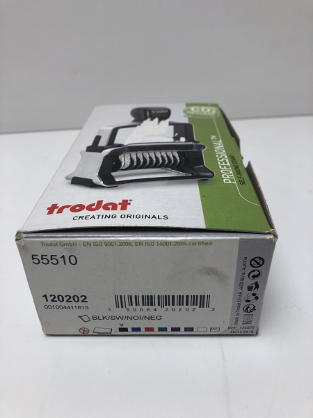 Tampon Trodat Métal Line numéroteur 55510 - acier inoxydable, encrage noir, dimensions 9,8x5,59x15,6 cm pour bureau