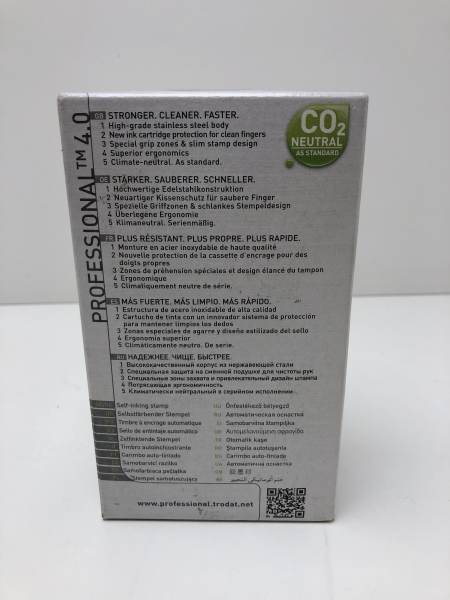 Tampon Trodat Métal Line numéroteur 55510 - acier inoxydable, encrage noir, dimensions 9,8x5,59x15,6 cm pour bureau