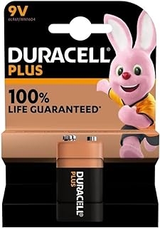 Pile 9V Duracell Plus - Alcaline 6LR61 1A Non Rechargeable pour Dispositifs Quotidiens