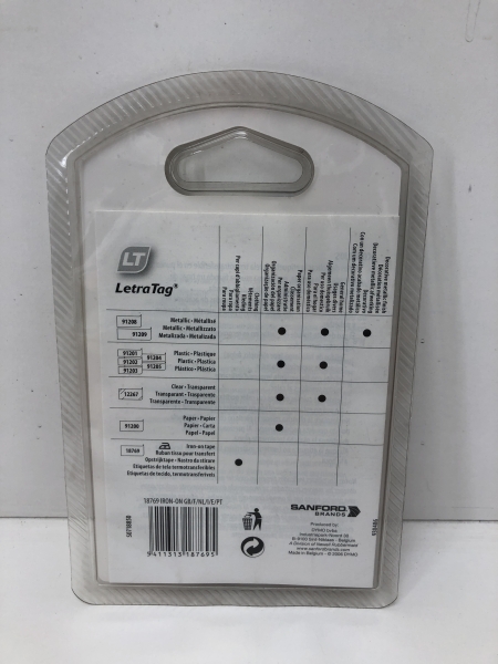 Ruban d'étiquettes thermocollantes Iron on white - 12mm x 2m Impression thermique pour vêtements