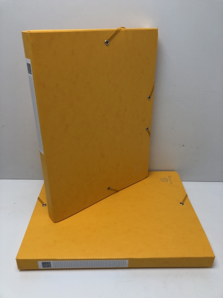 Boite classement élastiques EXACOMPTA jaune