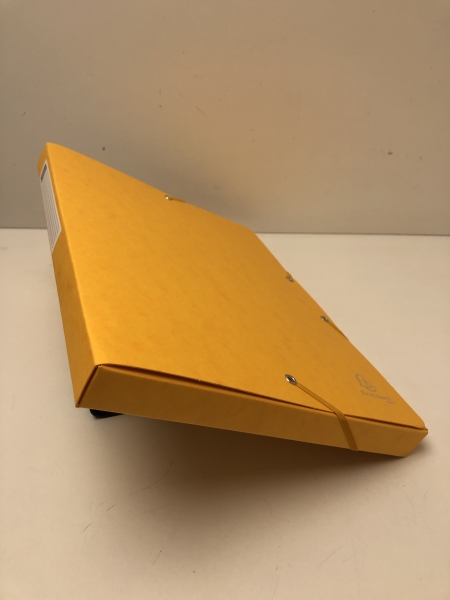 Boite classement élastiques EXACOMPTA jaune