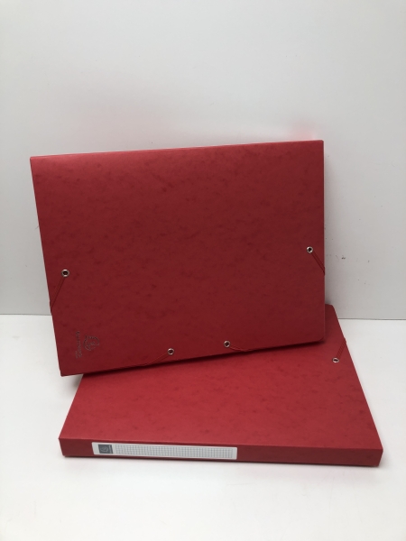 Boite classement élastiques EXACOMPTA rouge