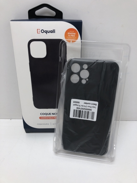 Oquali Coque iPhone 12 Pro Noir TPU Compatible Magsafe
