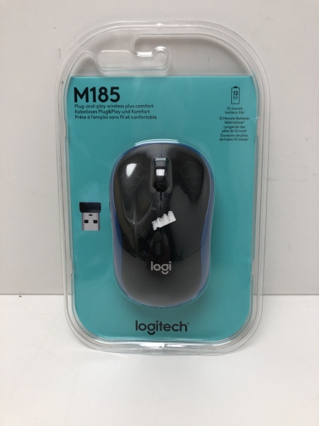 Souris sans fil Logitech M185 - Connexion sans fil, Compatibilité PC Mac Linux, Bureautique