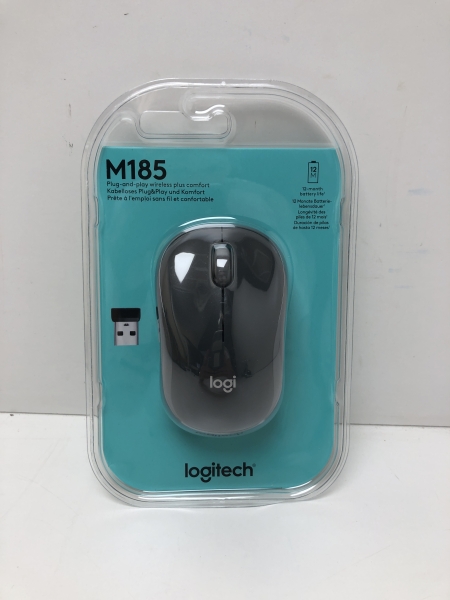 Souris sans fil Logitech M185 - Grise, Connexion sans fil, Compatible PC Mac Linux pour bureautique