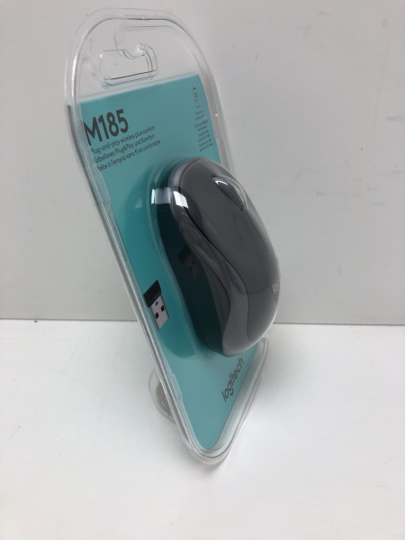 Souris sans fil Logitech M185 - Grise, Connexion sans fil, Compatible PC Mac Linux pour bureautique