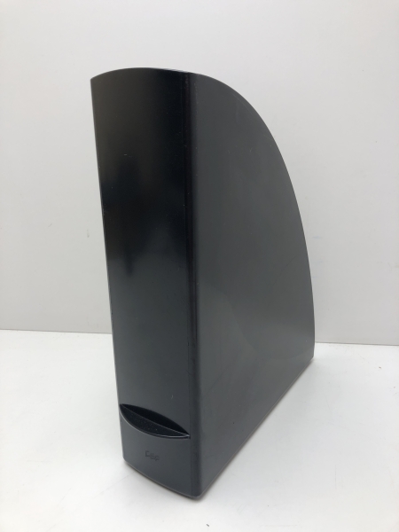 Range-revues noir - Plastique 7,5 cm dos, 30 cm hauteur, Profondeur 7,5 cm, pour bureau ou maison