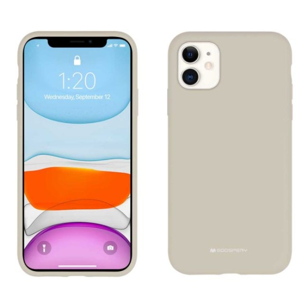 Coque iPhone 11 Pro Silicone Case Goospery MERCURY Gris Stone