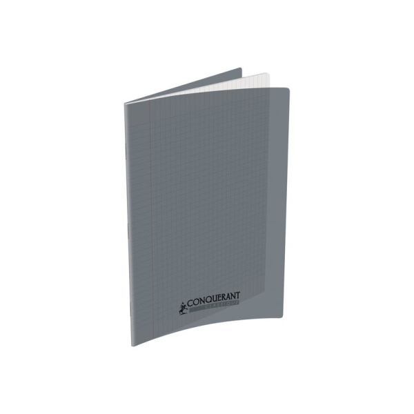 Cahier Conquerant A4 - 210 x 297 mm Séyès Gris 96 pages Polypro Grands carreaux pour école
