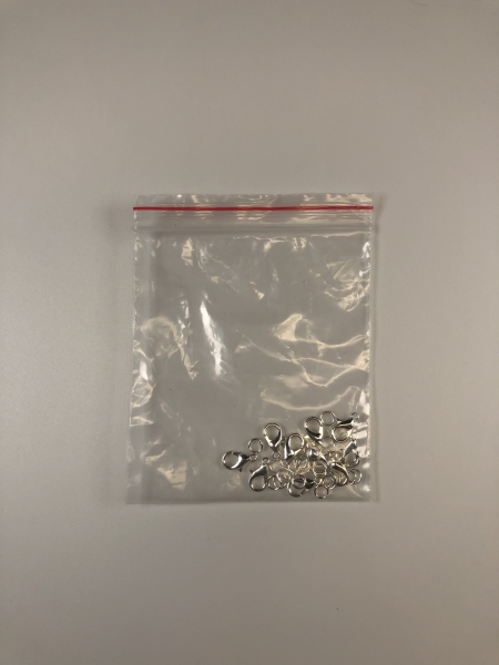 Fermoirs Homard Argent - Lot de 10 Fermoirs + 20 Anneaux pour Création de Bijoux et Loisirs Créatifs