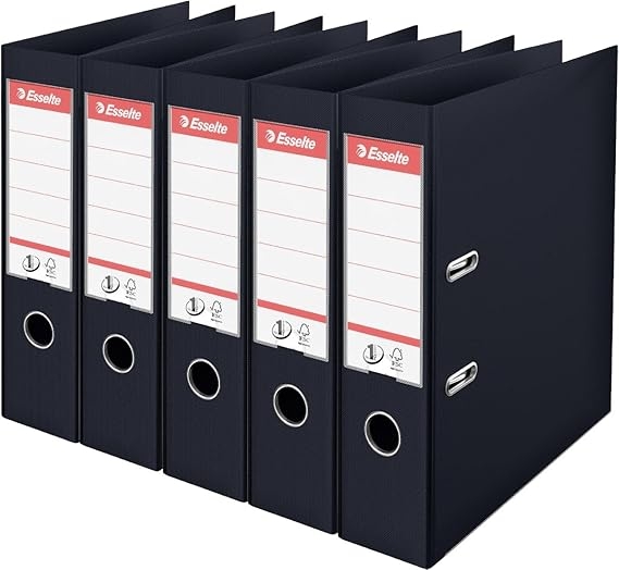 Classeurs à levier Esselte N°1 Power - Noir Dos 75mm A4 PP pour documents