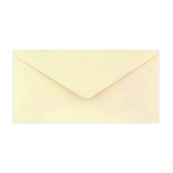 Enveloppes Auto-Adhésives Clairefontaine Ivoire - Format DL 11x22cm 120g/m² Ivoire- Invitation et Correspondance