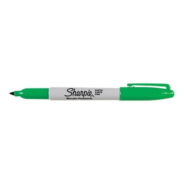 Marqueur indélébile Sharpie Fine Point - Pointe fine Vert pour métal, papier, plastique