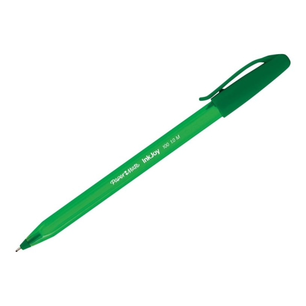 Stylo bille Paper Mate InkJoy - Vert  - Écriture fluide et confortable pour bureau et école