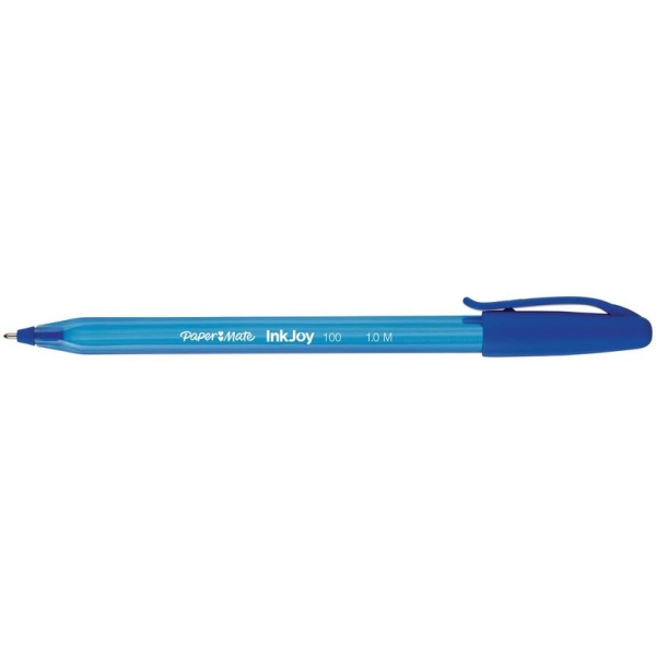 Stylo bille Paper Mate InkJoy - Bleu - Écriture fluide et confortable pour bureau et école