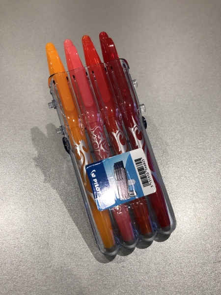 Etui à stylos Pilot Frixion + 4 stylos Frixion - Transparente, Matériau durable, Usage quotidien