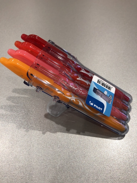 Etui à stylos Pilot Frixion + 4 stylos Frixion - Transparente, Matériau durable, Usage quotidien