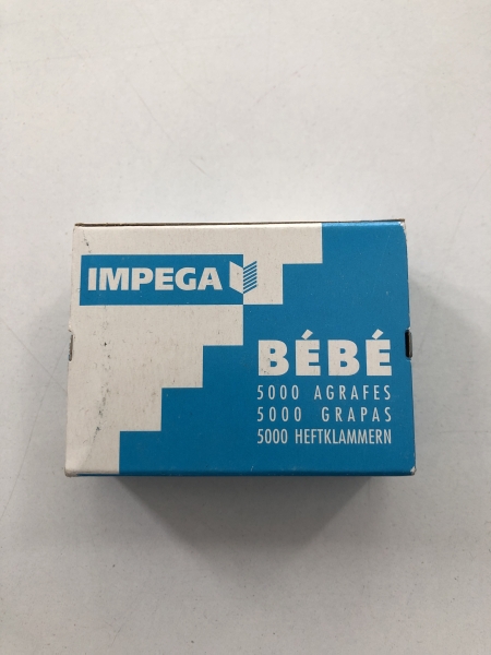 Agrafes IMPEGA -BEBE 8/4   5000 pièces pour agrafeuse standard, usage bureau et maison