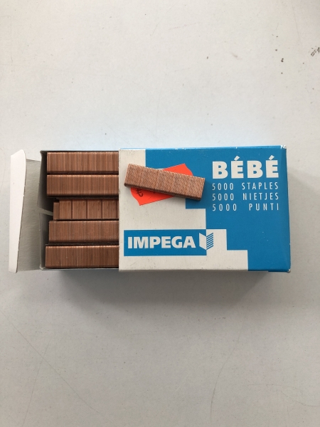 Agrafes IMPEGA -BEBE 8/4   5000 pièces pour agrafeuse standard, usage bureau et maison
