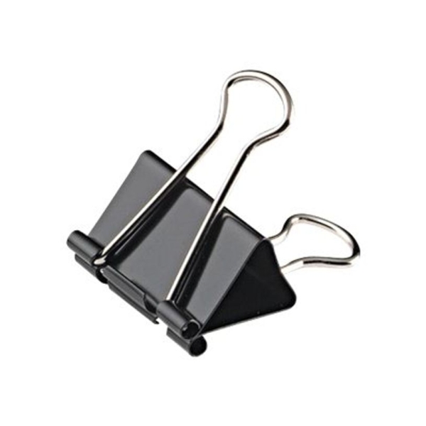 Pinces double clip repliables 19 mm noir pour bureau et organisation de documents