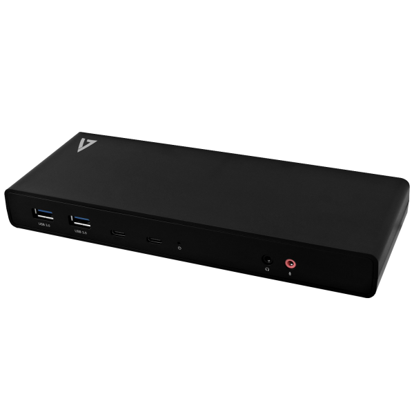 Station d'accueil V7 USB-C UCDDS - 2 USB-C, 4 USB-A, 2 HDMI, 2 DisplayPort, RJ45