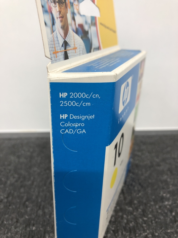 Lot de 2 Cartouches d'Encre HP 10 - Jaune et Rouge - Pour Imprimantes HP DesignJet et OfficeJet